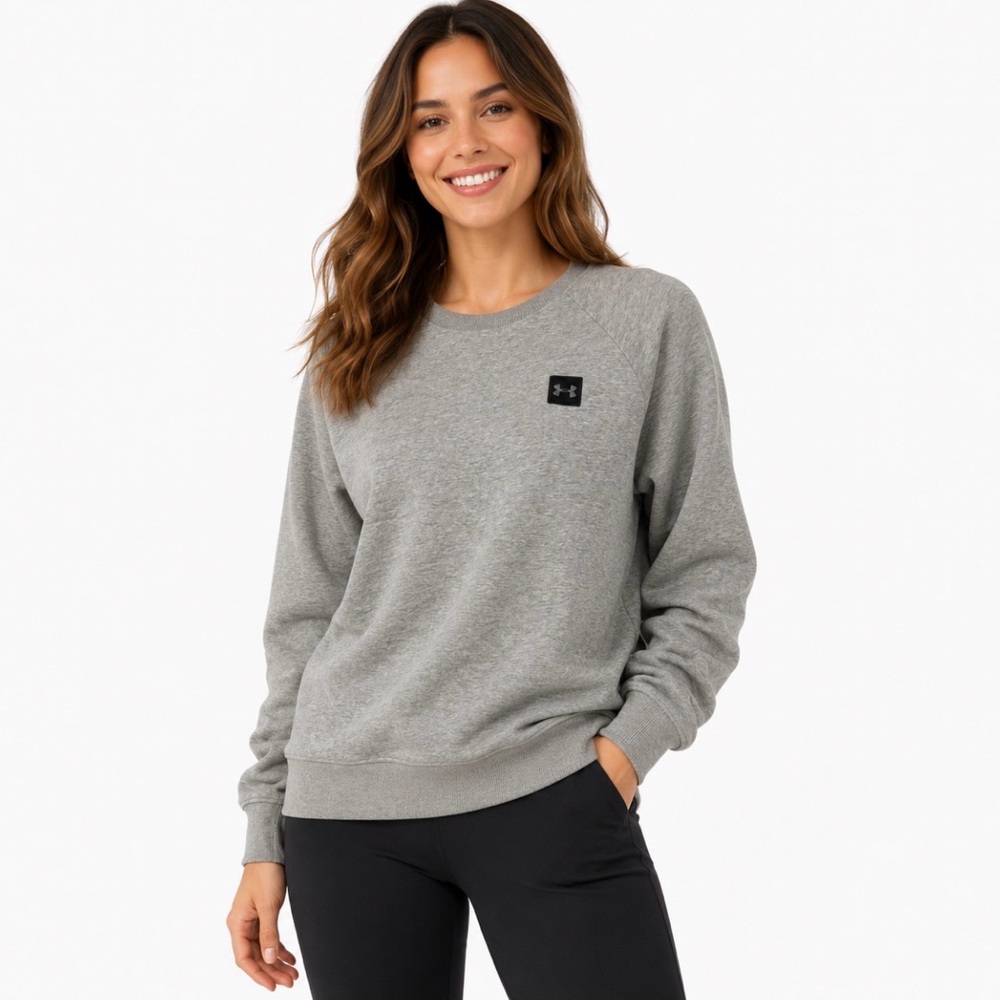 Under Armour, Women’s Gray Fleece Sweatshirt Pullover, Size Large EUC